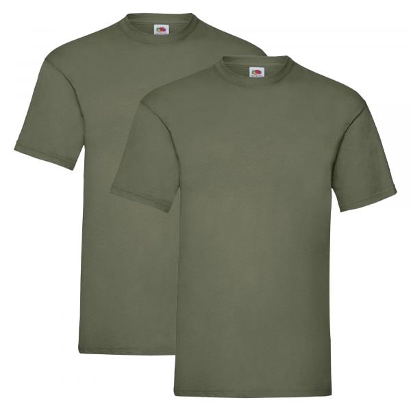 Fruit of the Loom T-Shirt Valueweight T olive lot de 2