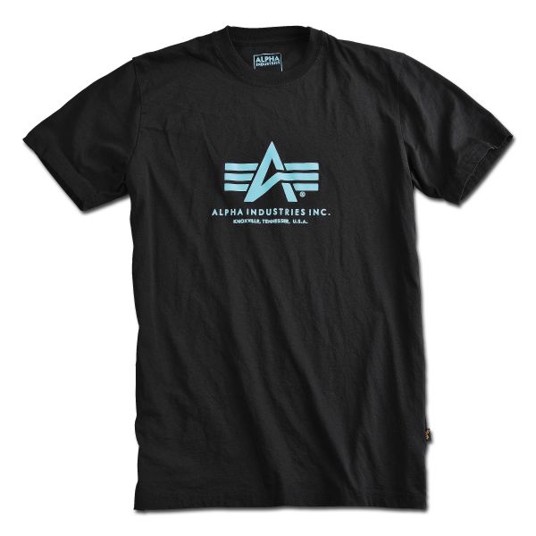 T-Shirt Alpha Industries Basic noir/bleu
