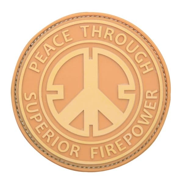 Patch 3D Peace Through Superior Firepower coyote