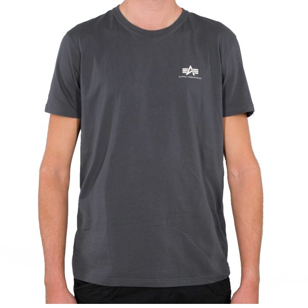 Alpha Industries T-Shirt Basic Small Logo gris-noir