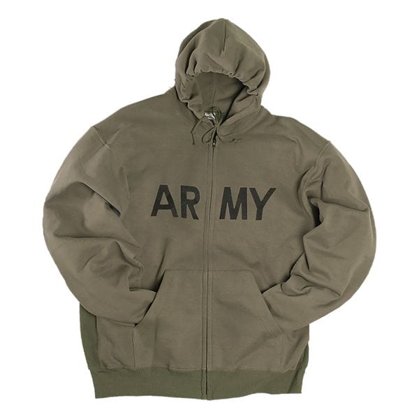 Sweatshirt à capuche US ARMY olive